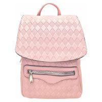 Světle růžový dámský batoh s kosočtverci Mabelle