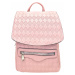 Světle růžový dámský batoh s kosočtverci