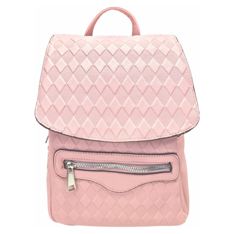 Světle růžový dámský batoh s kosočtverci Mabelle Tapple