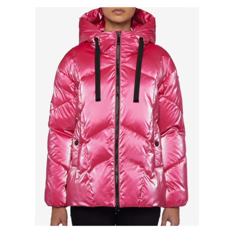 Růžová dámská zimní prošívaná bunda Geox Teoclea - Dámské