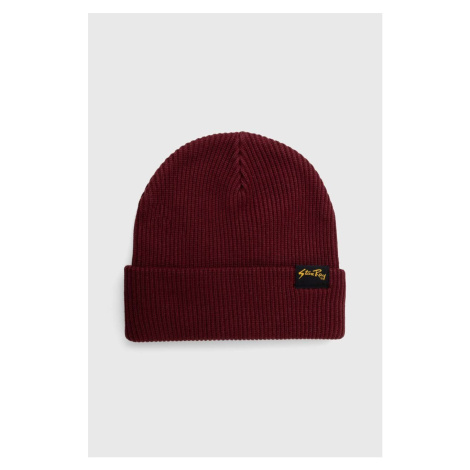 Čepice Stan Ray OG PATCH BEANIE vínová barva, z husté pleteniny, AW2317243