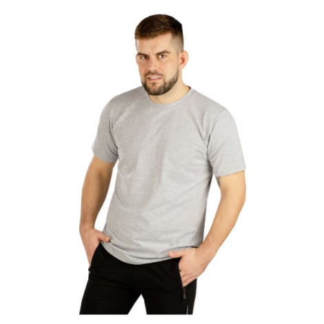 Pánské triko s krátkým rukávem Litex 5D247 | světle šedé melé