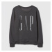 Mikina GAP Logo Sweatshirt Cast Iron