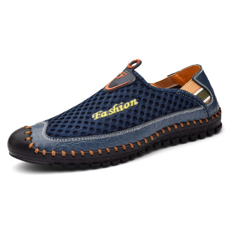 Síťované pánské loafers trekové nazouvací boty fashion MIXI FASHION