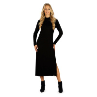 Litex Dámské maxi šaty s dlouhým rukávem 7D023 černá