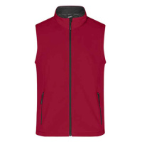 James&Nicholson Pánská softshellová vesta JN1128 Red