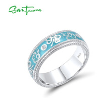 Stříbrný prsten se vzorem květin FanTurra