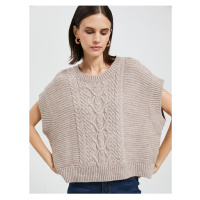 Bavlněný oversize pletený svetr netopýří rukáv