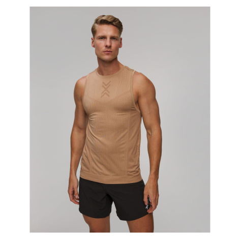 Pánské Běžecké Tílko X-bionic Xceed Run Tank Top V Hnědém A Béžovém Barevném Odstínu