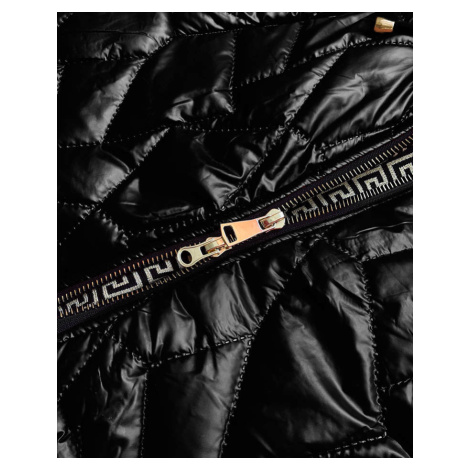 Černá dámská bunda s ozdobným prošíváním (B8092-1) S'WEST