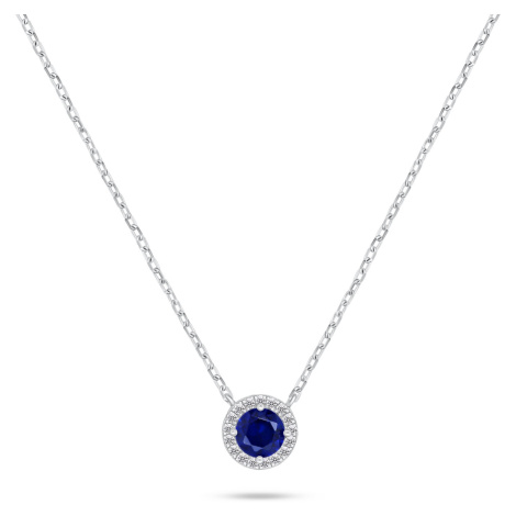 Brilio Silver Třpytivý stříbrný náhrdelník se zirkony NCL136WB