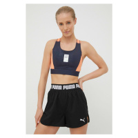 Tréninkové šortky Puma 521806 dámské, černá barva, hladké, high waist