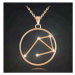 Stříbrný pozlacený náhrdelník znamení váhy Minet Stars JMAS9510RN45