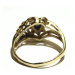AutorskeSperky.com - 14 kt zlatý prsten se safírem a brilianty - S4179