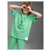 Sinsay - Tričko s krátkými rukávy a potiskem - Zelená