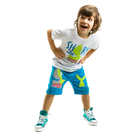 Denokids Shark Island Boy's T-shirt Shorts Set