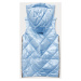 Světle modrá lesklá dámská vesta (AG3-02)