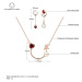 Victoria Filippi Souprava náhrdelníku a náušnic Swarovski Elements Jasmine SET0278 Červená 40 cm
