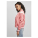 Ladies Inset College Sweat Jacket - palepink/whitesand