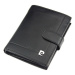Pánská luxusní kožená peněženka Pierre Cardine Salchicho, černá