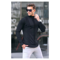 Madmext Black Turtleneck Patterned Sweater 6825