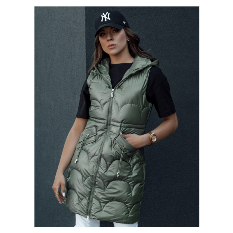 Kamizelka pikowana damska CHARMVEST zielona Dstreet