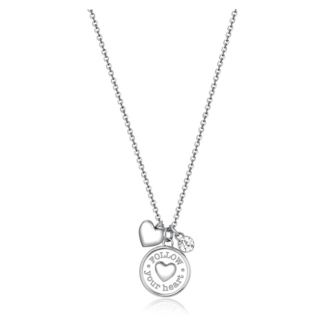 Brosway Ocelový náhrdelník Srdce Chakra BHKL03EN (řetízek, přívěsky)