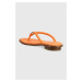 Žabky MICHAEL Michael Kors Annie dámské, oranžová barva, na plochém podpatku, 40T2AEFA2L