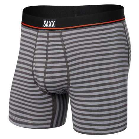 Pánské boxerky SAXX Non-Stop Stretch Cotton Boxer Brief Fly hiker stripe-grey