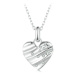 GRACE Silver Jewellery Stříbrný náhrdelník Třpytivé srdce - stříbro 925/1000 NH-BSN363/60 Stříbr