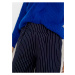 Tmavě modré pruhované široké kalhoty CAMAIEU
