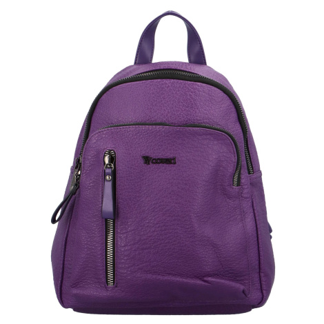 Stylový dámský koženkový kabelko-batoh Sellen ,  fialová Coveri