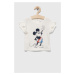 Dětské bavlněné tričko GAP x Disney béžová barva