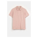 Polokošile trussardi t-shirt polo cotton piquet růžová