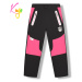Dívčí softshellové kalhoty - KUGO HK7576, černá / růžové zipy Barva: Černá