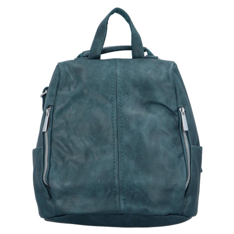 Módní dámský koženkový kabelko/batoh Litea, tmavší modrá Paolo Bags