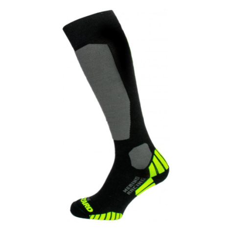 BLIZZARD-Merino Racing ski socks, black/yellow Černá