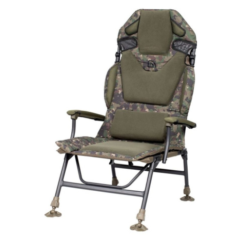 Trakker Křeslo komfortní s područkami Levelite Camo Longback Chair