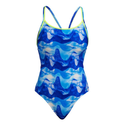 Dámské plavky funkita dive in diamond back one piece xs - uk30