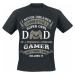 Zábavné tričko Gamer Dad Tričko černá