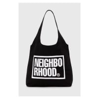 Bavlněná kabelka NEIGHBORHOOD ID Tote Bag-M černá barva, 241MYNH.CG01