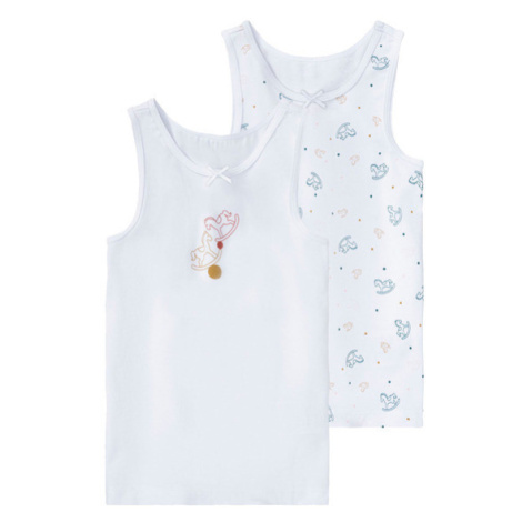lupilu® Dívčí košilka s BIO bavlnou, 2 kusy (bílá)