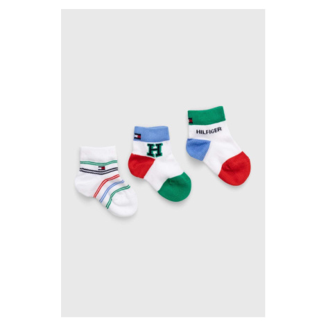 Kojenecké ponožky Tommy Hilfiger 3-pack zelená barva