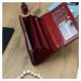 Luxusní dámská velká kožená peněženka Gregorio, CAMILLA, červená
