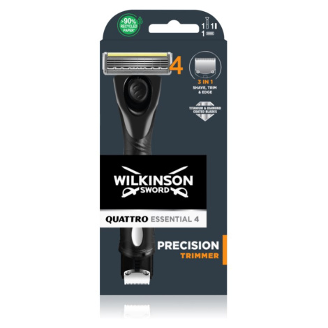 Wilkinson Sword Quattro Precision Trimmer holicí strojek + náhradní břity 1 ks