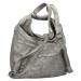Stylový dámský koženkový kabelko-batoh Stafania, stříbrný