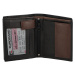Pánská kožená peněženka s výrazným prošíváním Tommaso, černá/hnědá