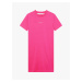 Calvin Klein Calvin Klein Jeans dámské růžové šaty MICRO BRANDING T-SHIRT DRESS
