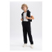 DEFACTO Boys Black Elastic Waist School Tracksuit Bottoms