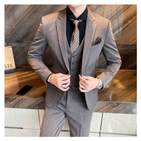 Kvalitní bavlněný oblek luxusní s broží 3v1 JFC FASHION